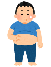 お腹が出ている人のイラスト