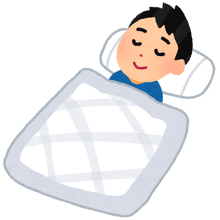 寝ている人のイラスト