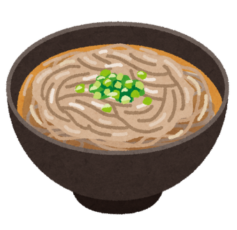 かけそばのイラスト